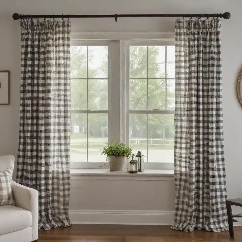 Add Some Farmhouse Charm with Checkered Curtains