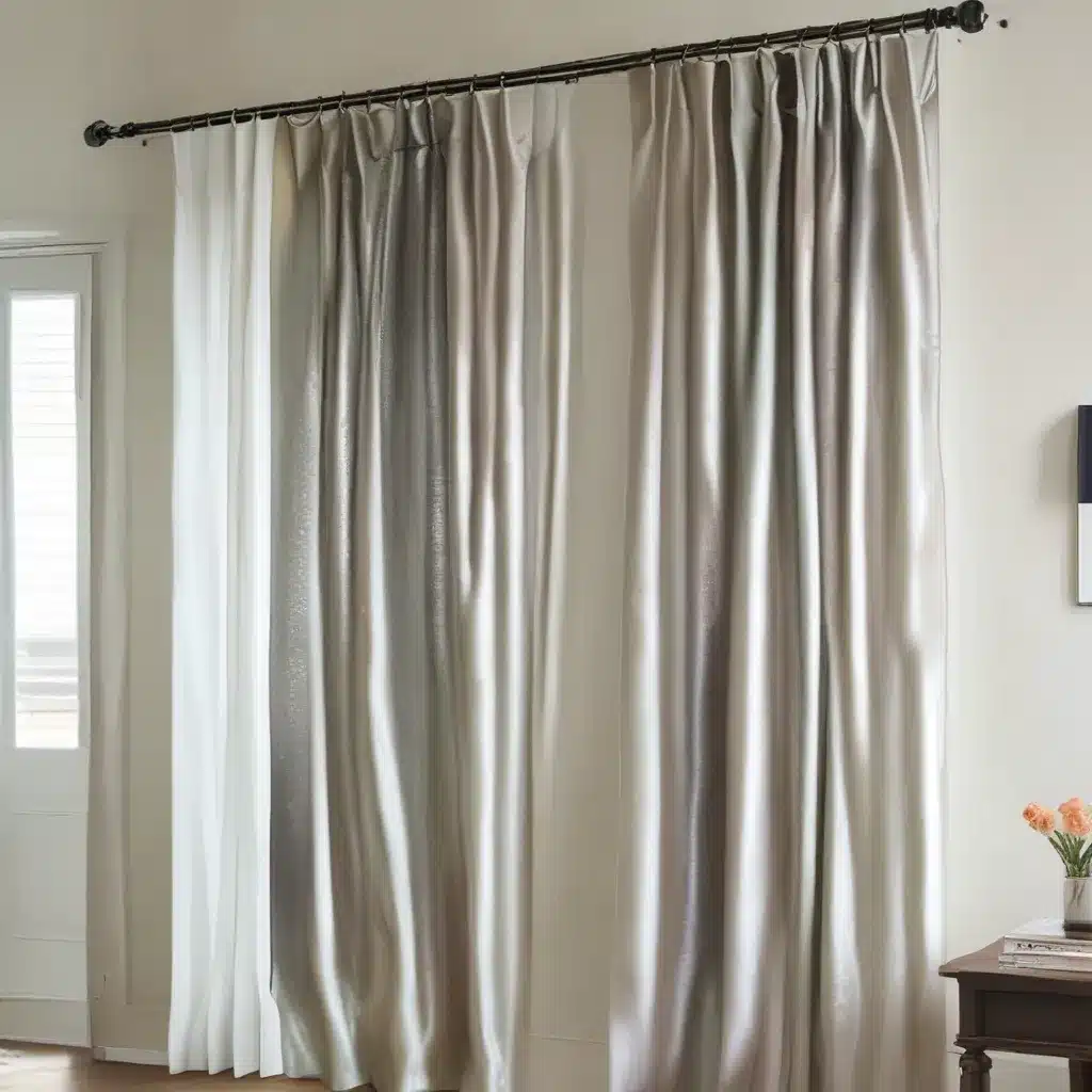 Cool and Modern DIY Curtains with Metallic Sheen