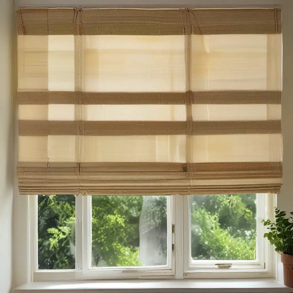 DIY Roman Shades From Recycled Materials