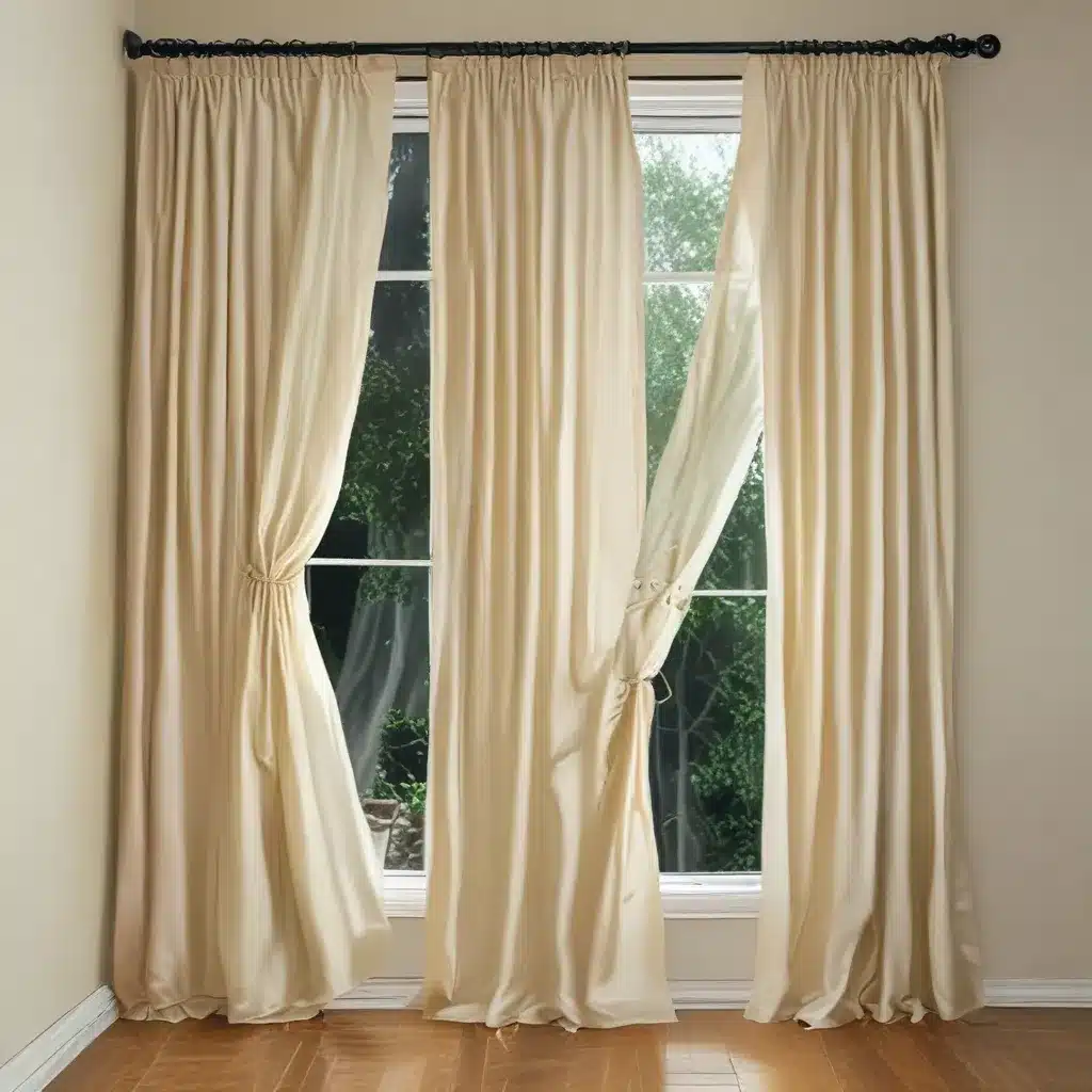 Disguise Awkward Windows with Curtains