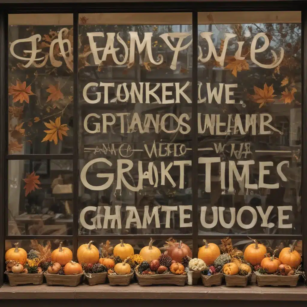 Family, Food and Gratitude – Thanksgiving Window Styles