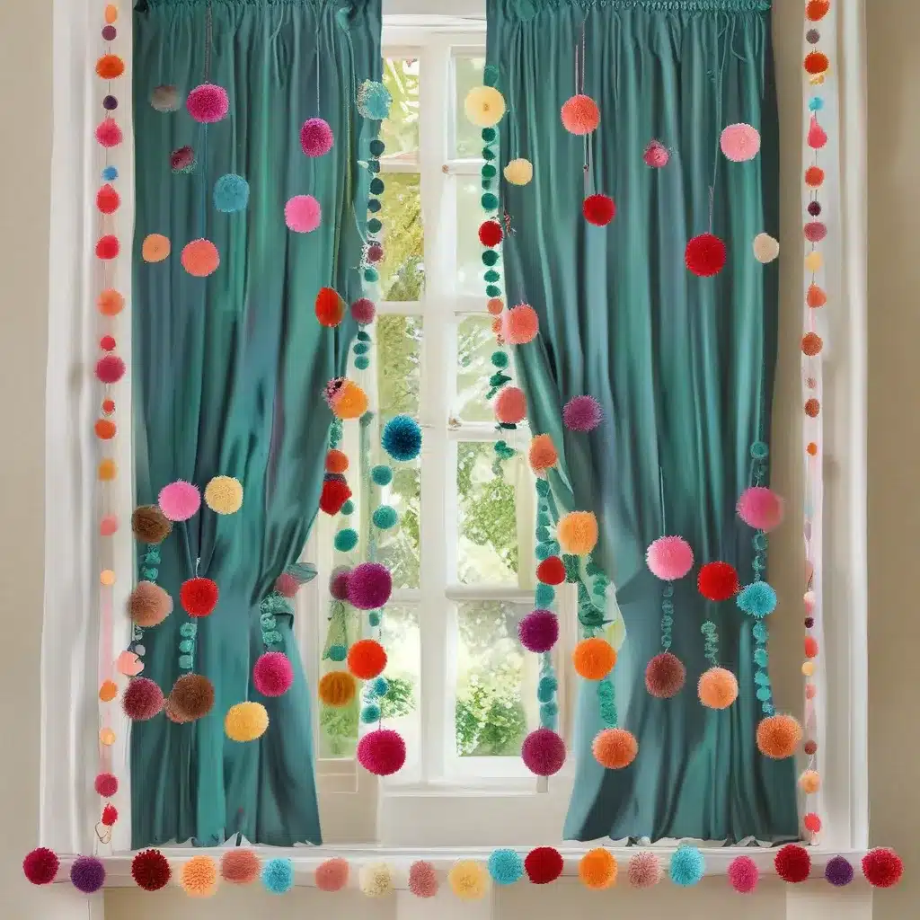 Give Windows a Dose of Whimsy with Handmade Pompom Curtains