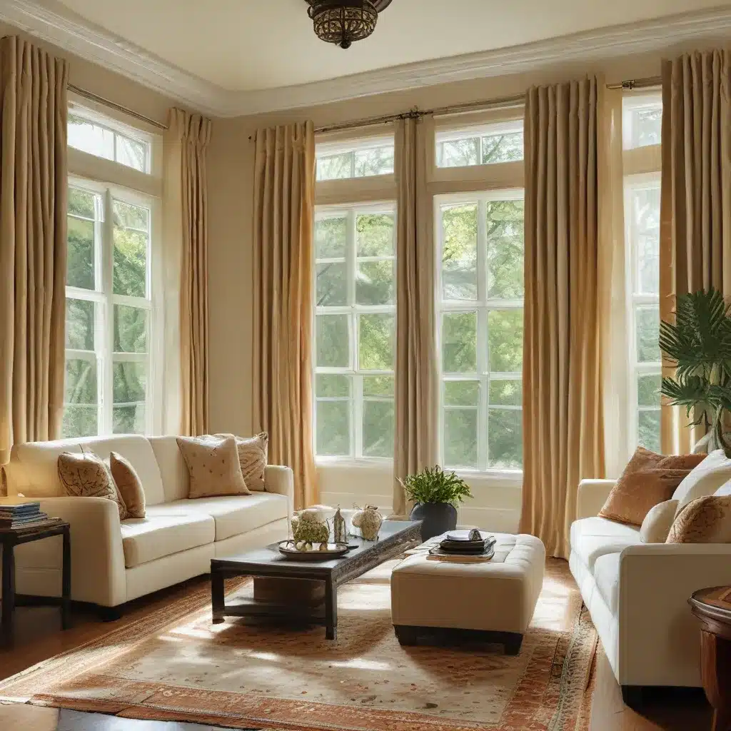 Warm Welcomes with Window Treatments as Bold Focal Points